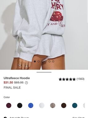 Garage Sour Cherry Ultra Fleece Pullover Hoodie w/ Graphic L/xl